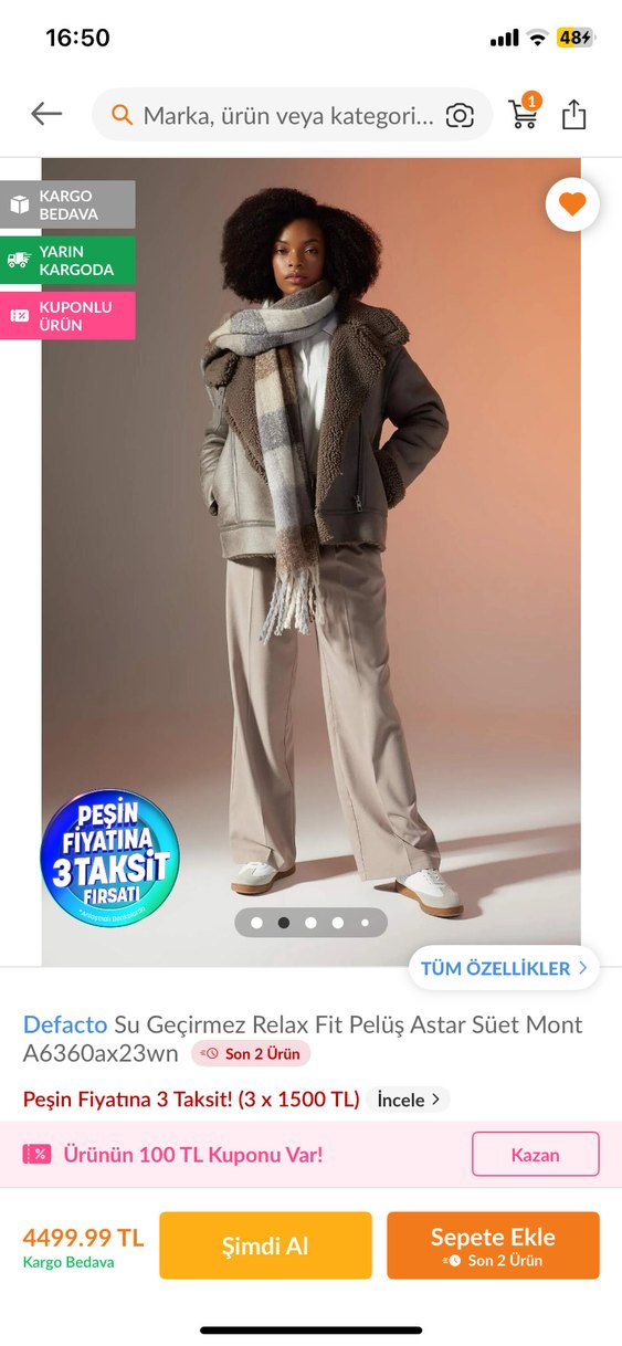 Kahverengi Kadın Deri Kürklü Ceket - Görsel 5