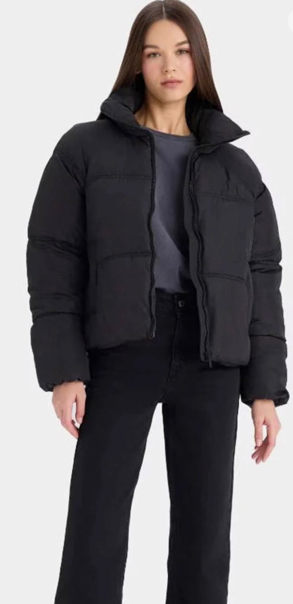 Siyah Midi Kadın Kışlık Mont - Görsel 2