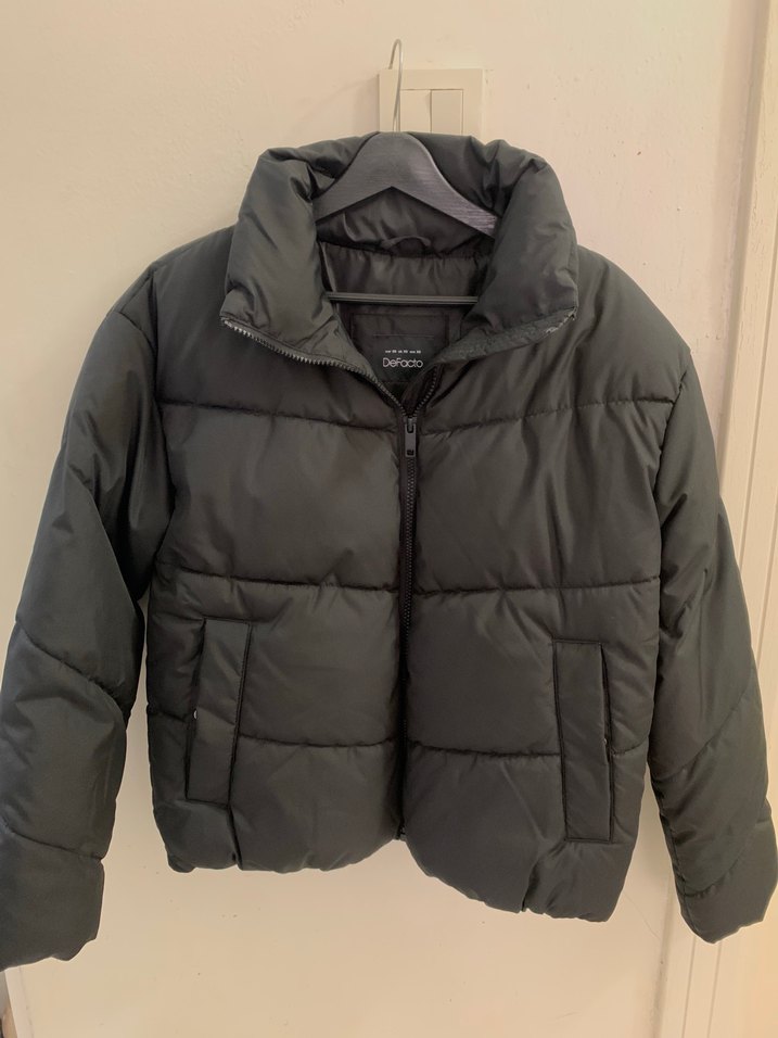 Siyah Midi Kadın Kışlık Mont - Görsel 5