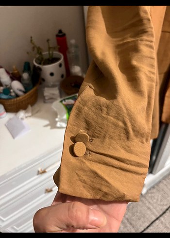 Bej Süet Kadın Ceket - Zara - Görsel 2