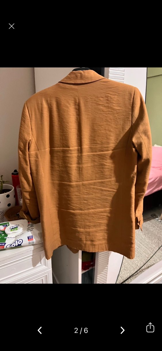 Bej Süet Kadın Ceket - Zara - Görsel 3