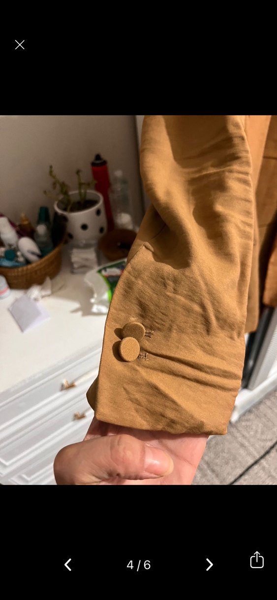 Bej Süet Kadın Ceket - Zara - Görsel 2