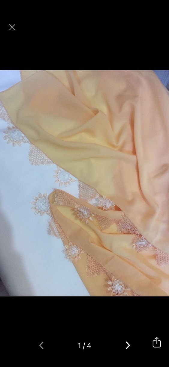 Dantel Detaylı Bej Kadın Fular - Görsel 4