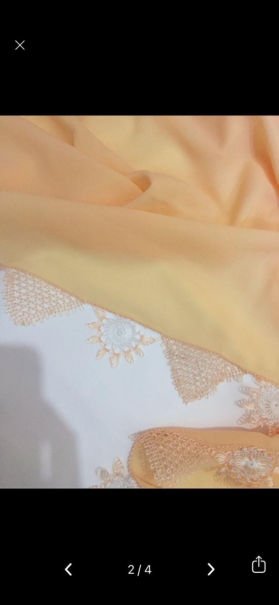 Dantel Detaylı Bej Kadın Fular - Görsel 3