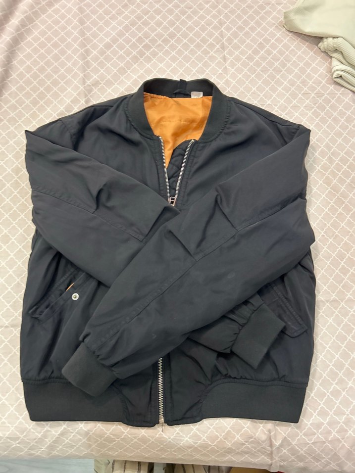 H&M siyah bomber ceket — görsel 5/6