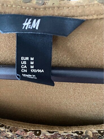 m Beden haki Renk H&M pullu bluz