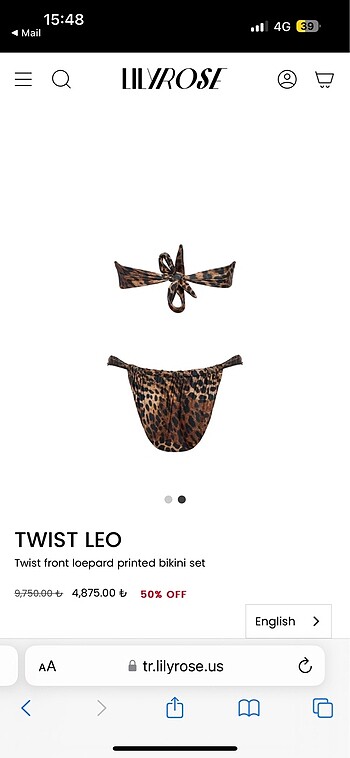 Beymen LILYROSE Leopar Bikini