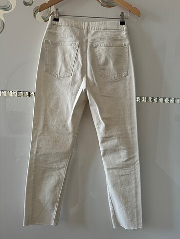 Bershka Bershka ekru kot pantolon