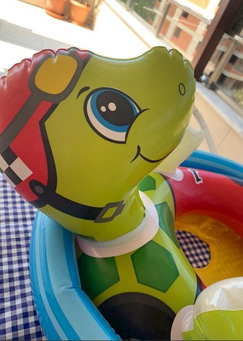 Renkli Çocuk Şişme Havuz ve Can Simidi - Görsel 2