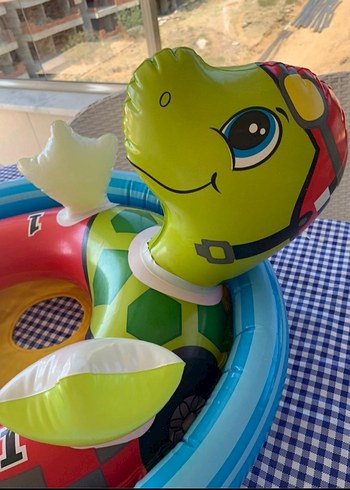 Renkli Çocuk Şişme Havuz ve Can Simidi - Görsel 3