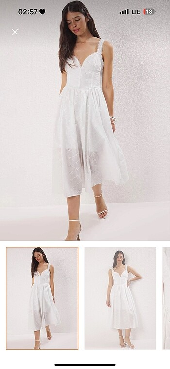 Beyaz elbise - Görsel 5