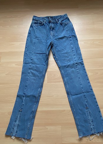 Trednyol mavi yırtmaçlı jean - Görsel 2