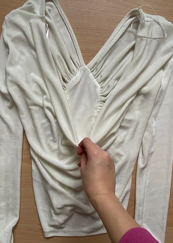 Sırt dekolteli bluz - Görsel 4