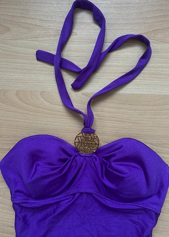 Mor bağlamalı mayo - Görsel 3