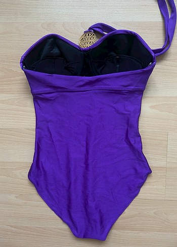 Mor bağlamalı mayo - Görsel 5