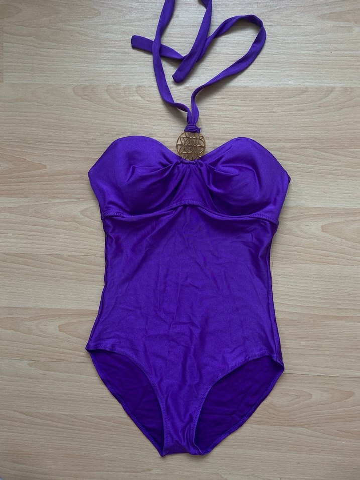 Mor bağlamalı mayo - Görsel 2