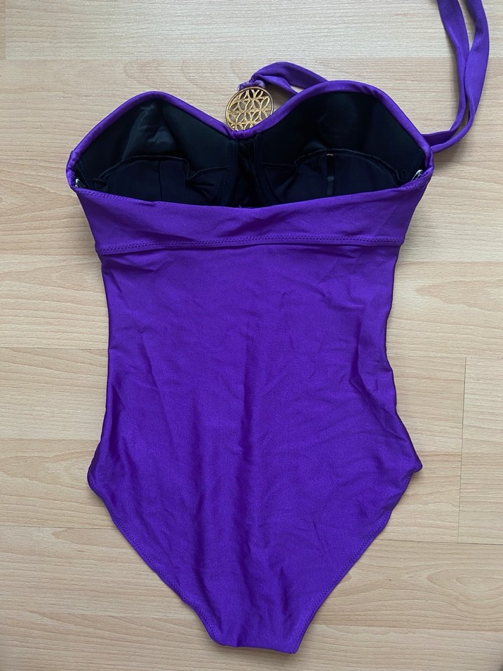 Mor bağlamalı mayo - Görsel 5