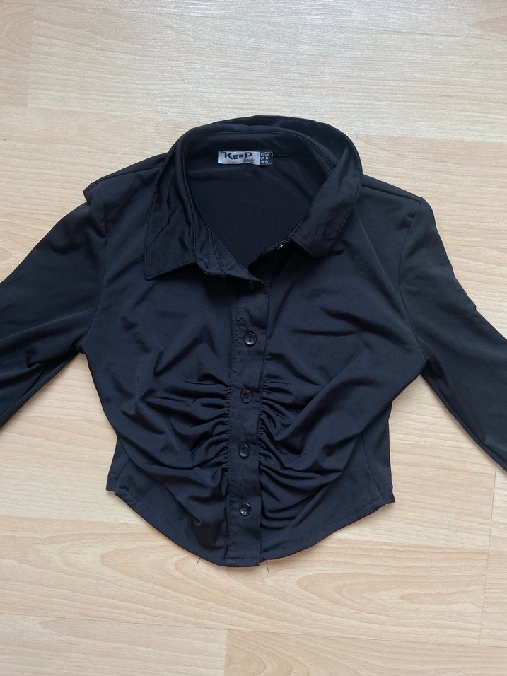 Uzun kollu gömlek bluz - Görsel 3