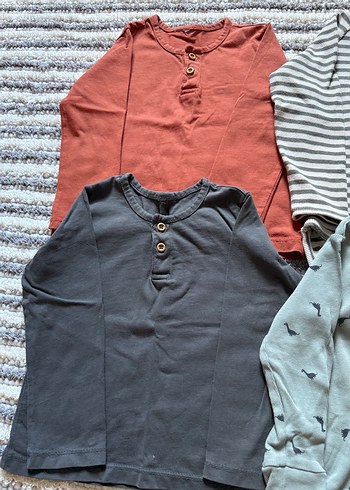 Gri Uzun Kollu Pamuklu Bebek Body - Görsel 4