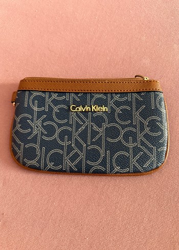 Calvin Klein Baskılı Kahverengi Deri Cüzdan