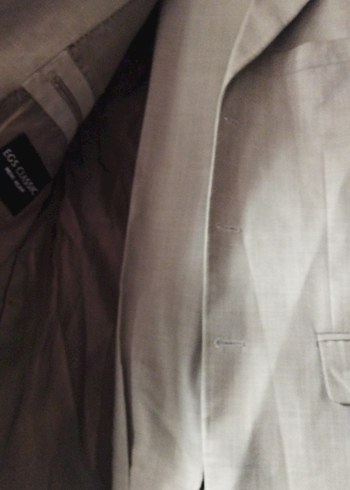 Bej Gri Düğmeli Erkek Ceket - Görsel 3