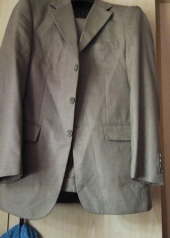 Bej Gri Düğmeli Erkek Ceket - Görsel 6