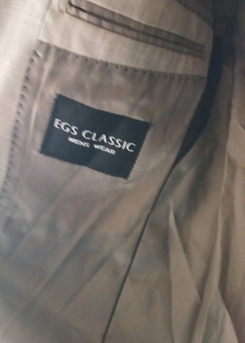 Bej Gri Düğmeli Erkek Ceket - Görsel 4