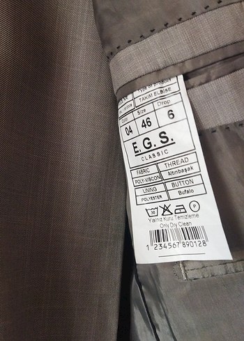 Bej Gri Düğmeli Erkek Ceket - Görsel 2