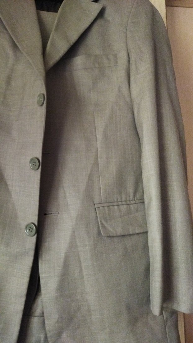 Bej Gri Düğmeli Erkek Ceket - Görsel 5