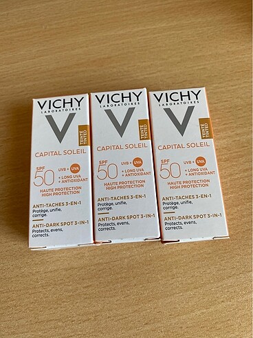 Vichy capital soleil tinted spf50 güneş kremi 3mL