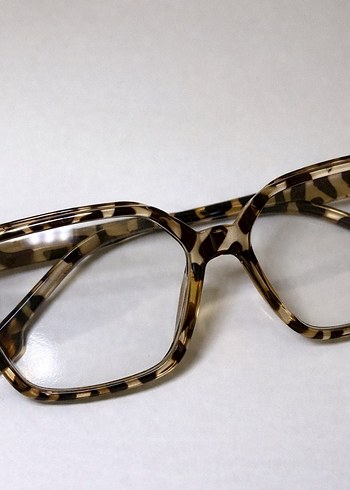 Vintage Leopar Kare Gözlük - Görsel 4