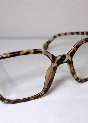 Vintage Leopar Kare Gözlük - Görsel 3