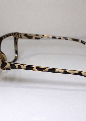 Vintage Leopar Kare Gözlük - Görsel 2