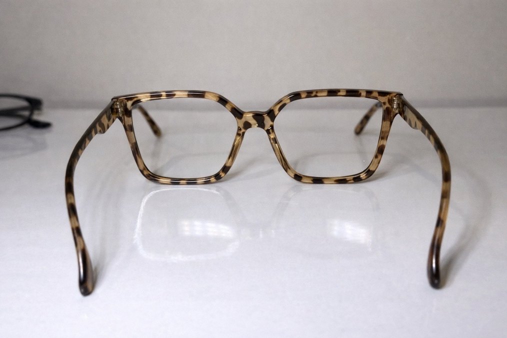 Vintage Leopar Kare Gözlük - Görsel 5