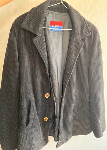 Barbour Koyu Gri Fitilli Kumas Ceket