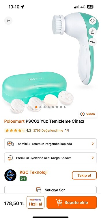Polosmart yüz temizleme cihazı