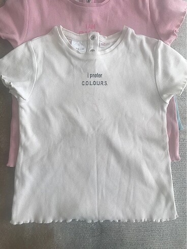Zara 2-3 yaş fitilli tişört 3lü set - Görsel 2