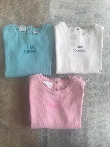 Zara 2-3 yaş fitilli tişört 3lü set - Görsel 6