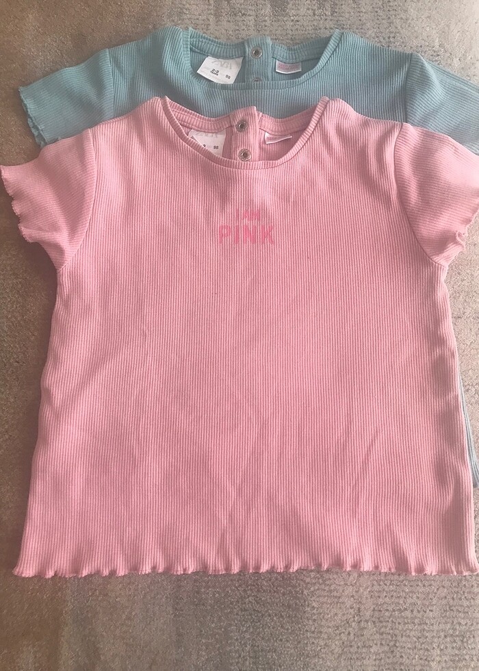 Zara 2-3 yaş fitilli tişört 3lü set - Görsel 3