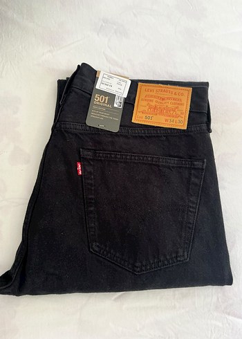 Levis 501 Siyah Denim Jean