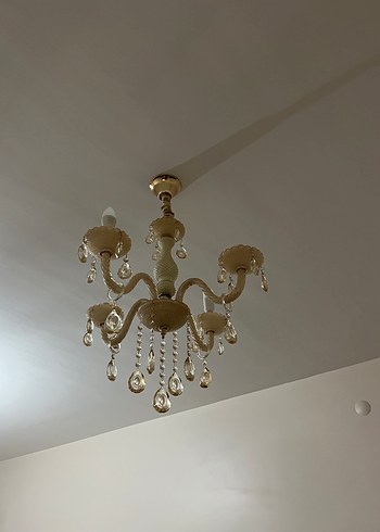Ikea Altin Tonlu Tasli Klasik Avize