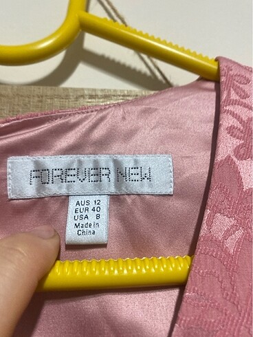 40 Beden pembe Renk Forewer New elbise