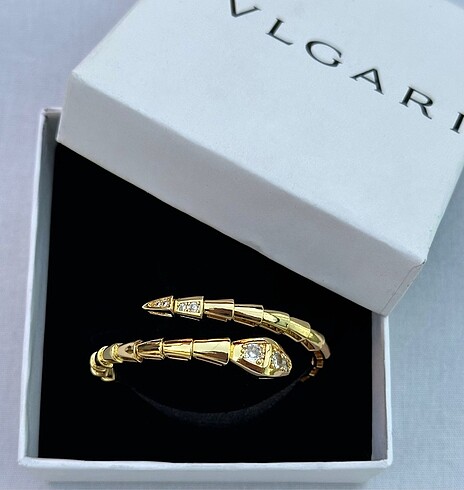 BVLGARI SERPENTI gold taşlı çelik bileklik