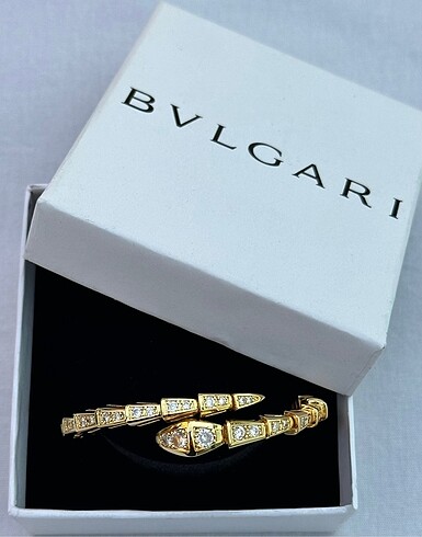 BVLGARI SERPENTI full taşlı gold çelik bileklik ????