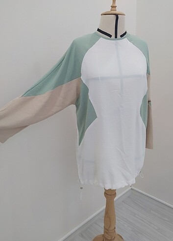 Ekol Oversize renkli bluz