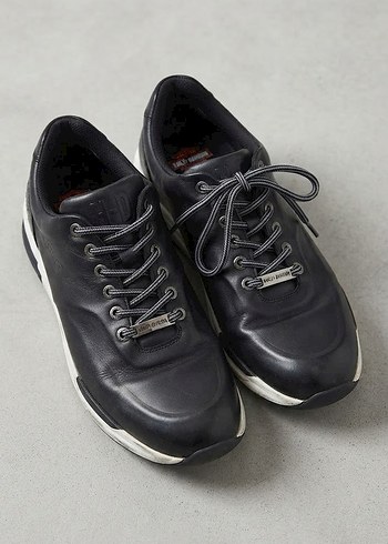Harley Davidson Siyah Deri Sneaker Siklik Ve Rahatlik Bir Arada