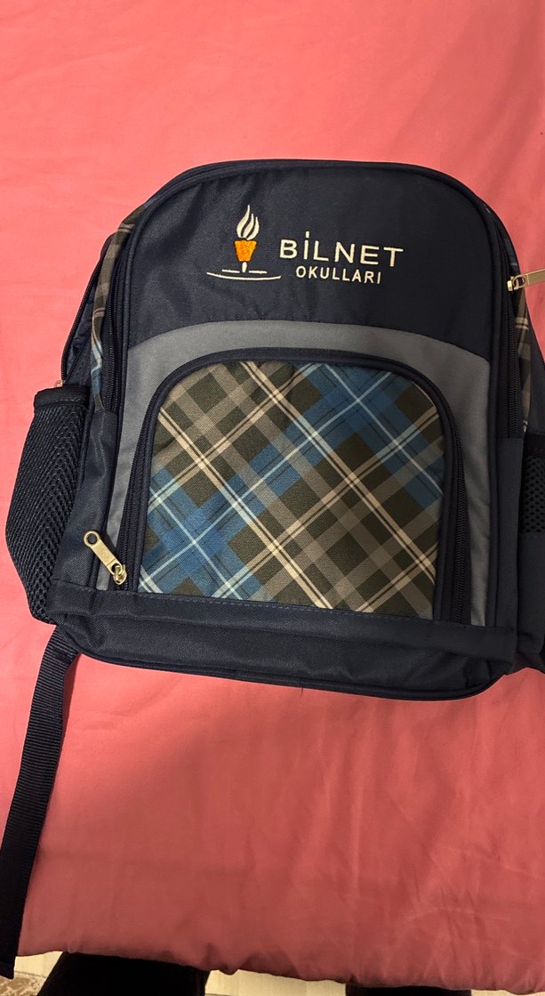Bilnet Okulları Plaid Detaylı Sırt Çantası — görsel 5/7
