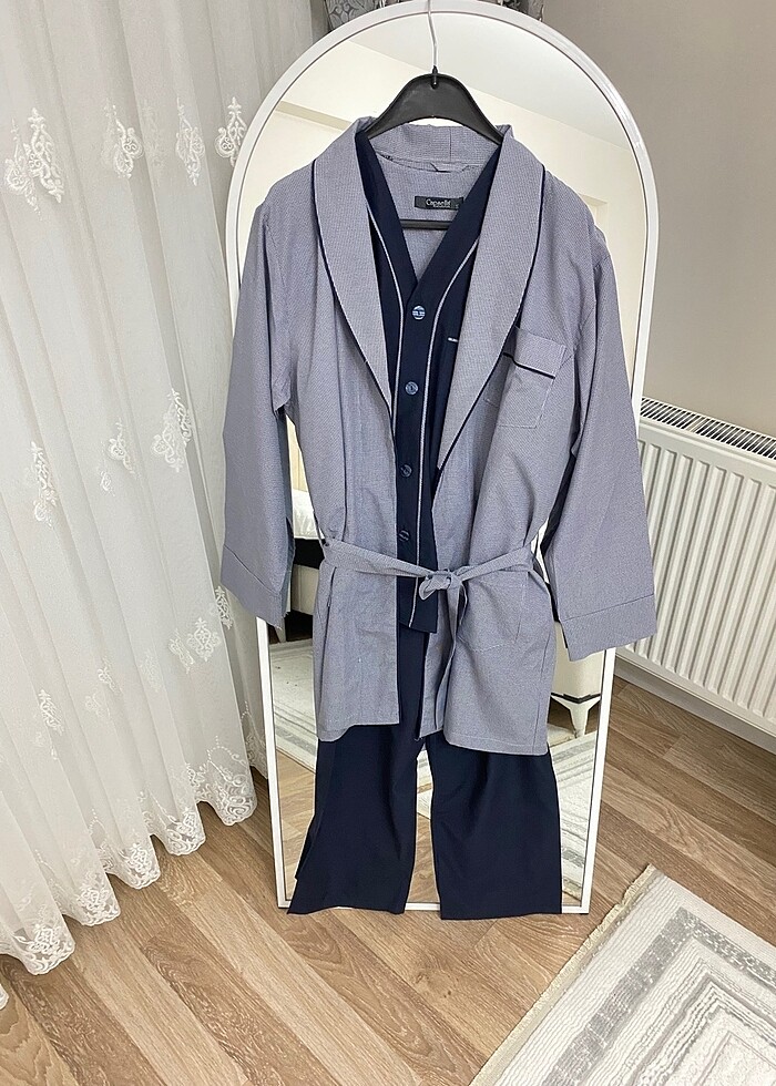 Erkek Bohça Pijama Sabahlık Takımı - Görsel 2