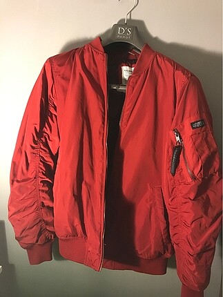 Pull&Bear Kırmızı Bomber Ceket Erkek