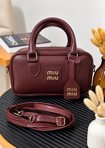 Miu Miu Bordo Deri Mini Canta